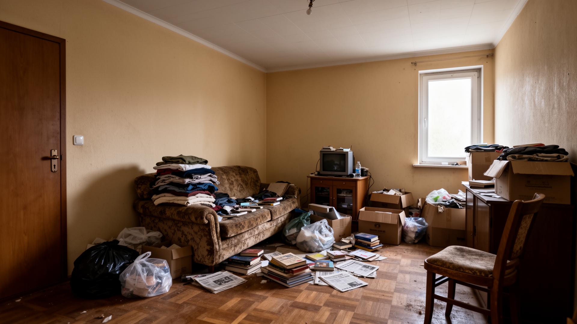 Wohnzimmer vor der Auflösung